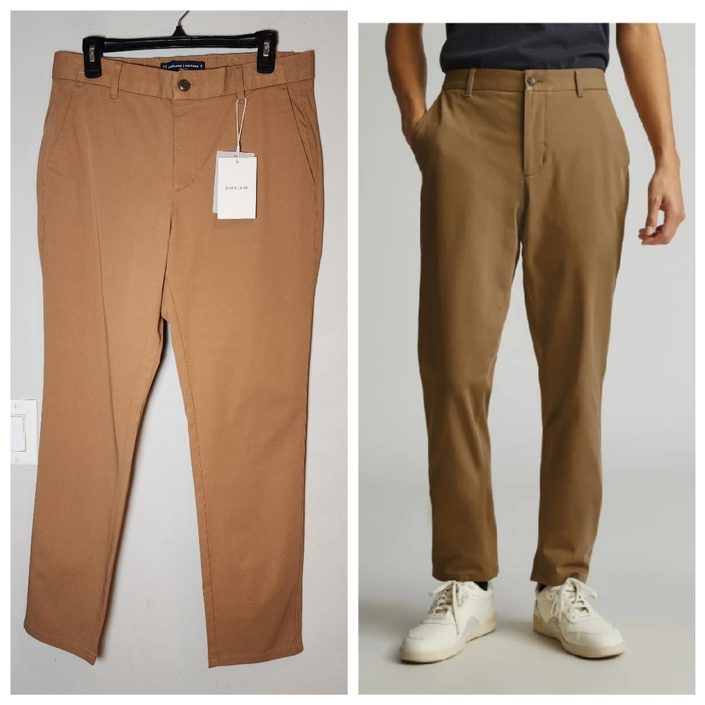 NWT 31×30‎ Everlane Performance Chinos Uniform Warm Brown Men's Size 31 Athletic